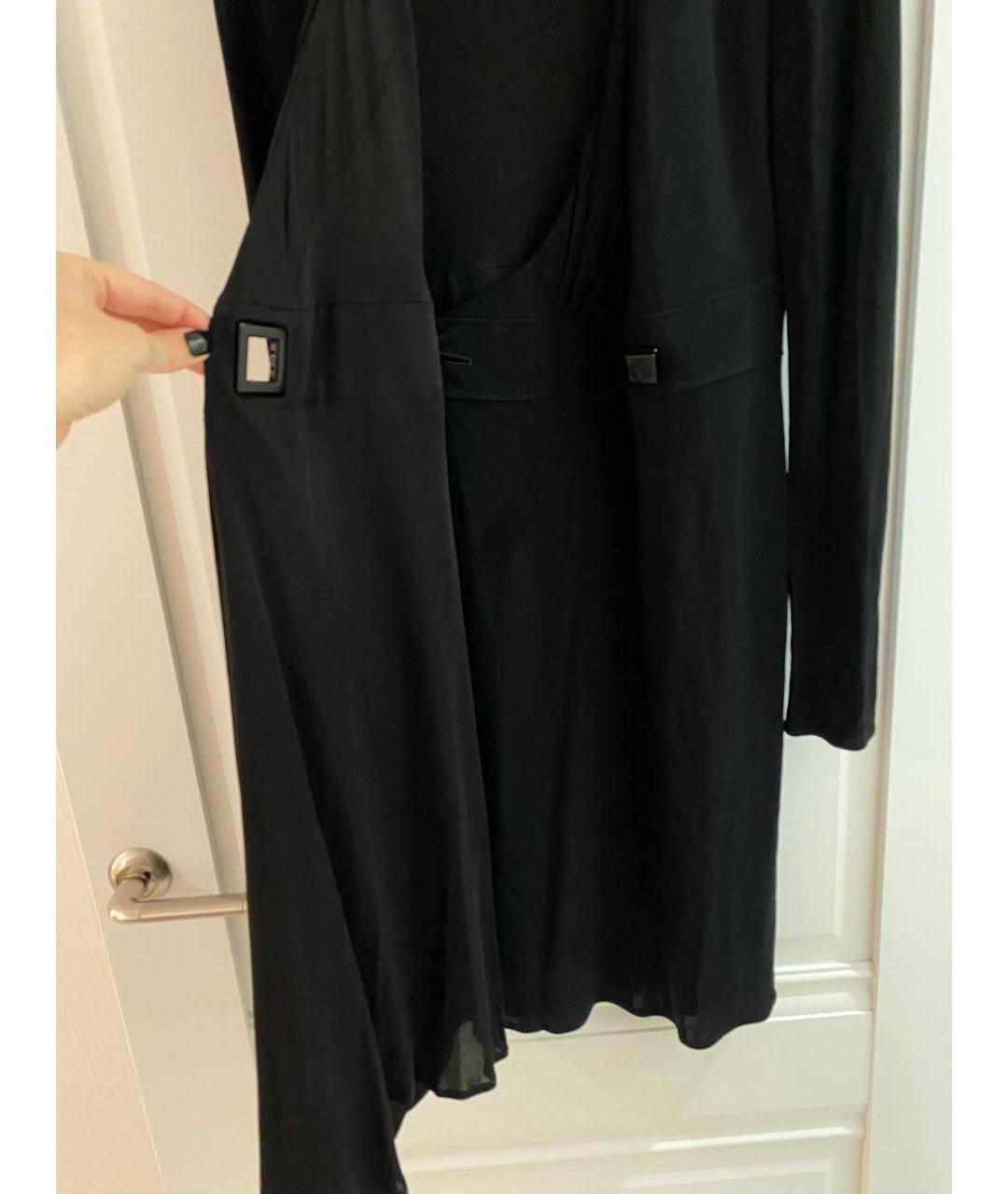 VERSACE Черное вискозное коктейльное платье, фото 5