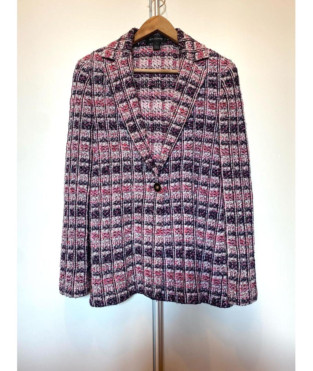 ST. JOHN Розовый полиамидовый жакет/пиджак, фото 2