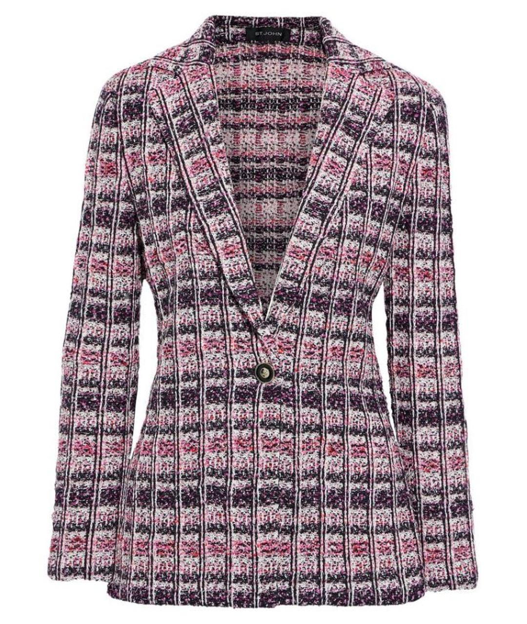 ST. JOHN Розовый полиамидовый жакет/пиджак, фото 1