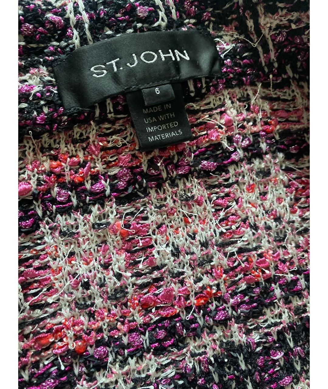 ST. JOHN Розовый полиамидовый жакет/пиджак, фото 5