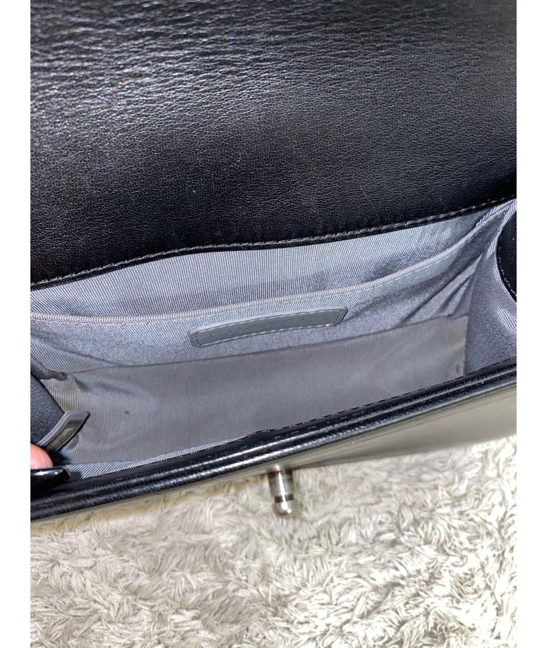 CHANEL PRE-OWNED Черная бархатная сумка через плечо, фото 6