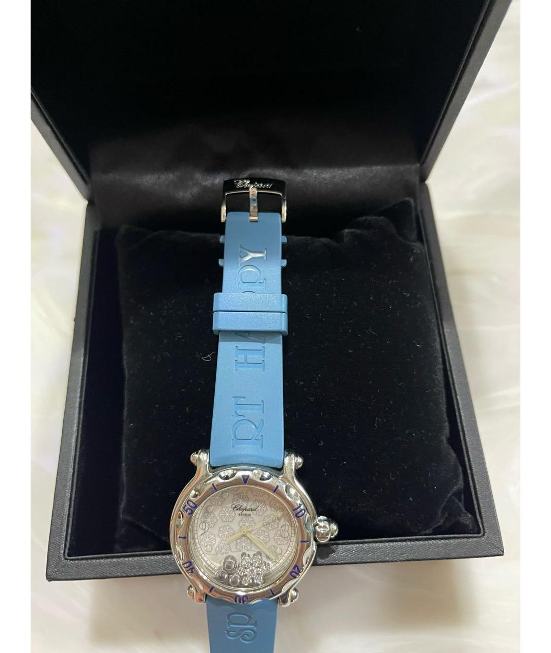 CHOPARD Голубые металлические часы, фото 3