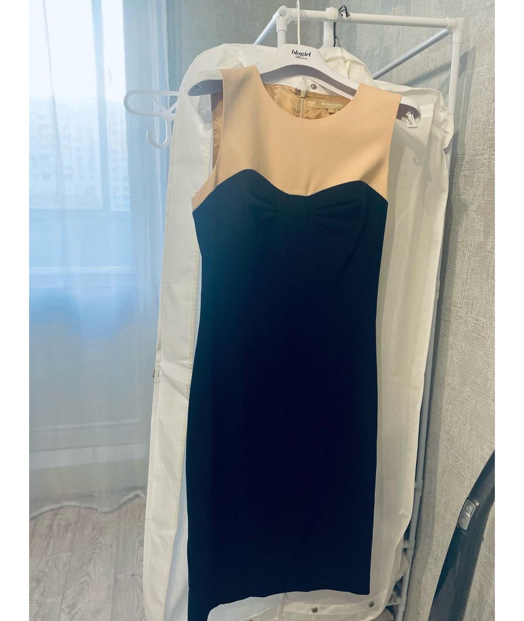 MICHAEL KORS Черное хлопко-эластановое вечернее платье, фото 5