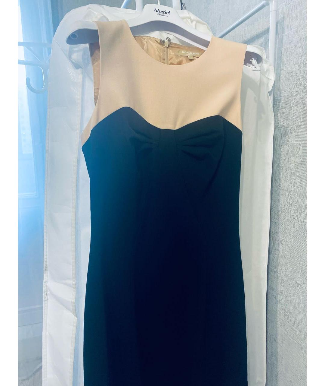 MICHAEL KORS Черное хлопко-эластановое вечернее платье, фото 4
