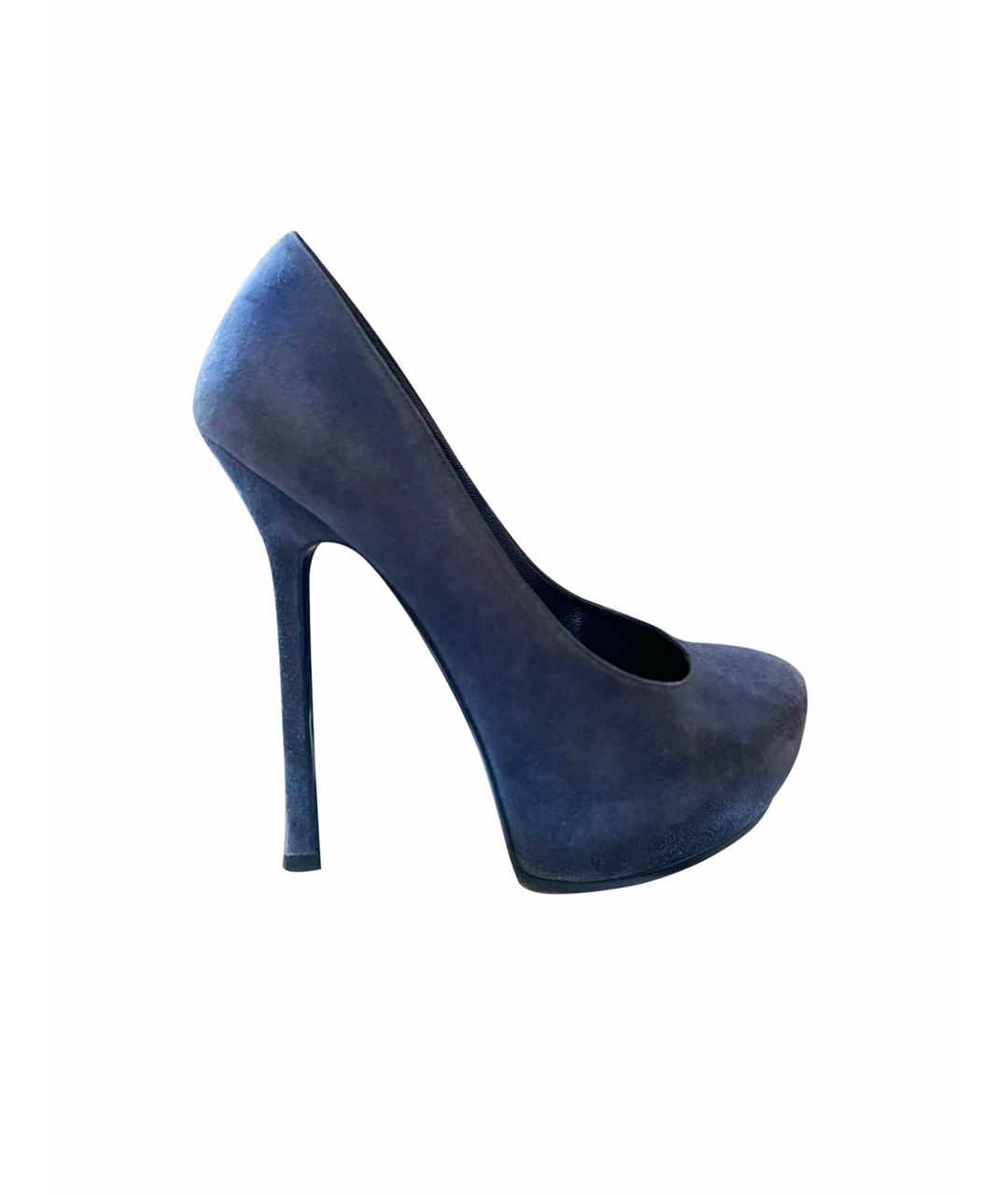 SAINT LAURENT Синие замшевые туфли, фото 1