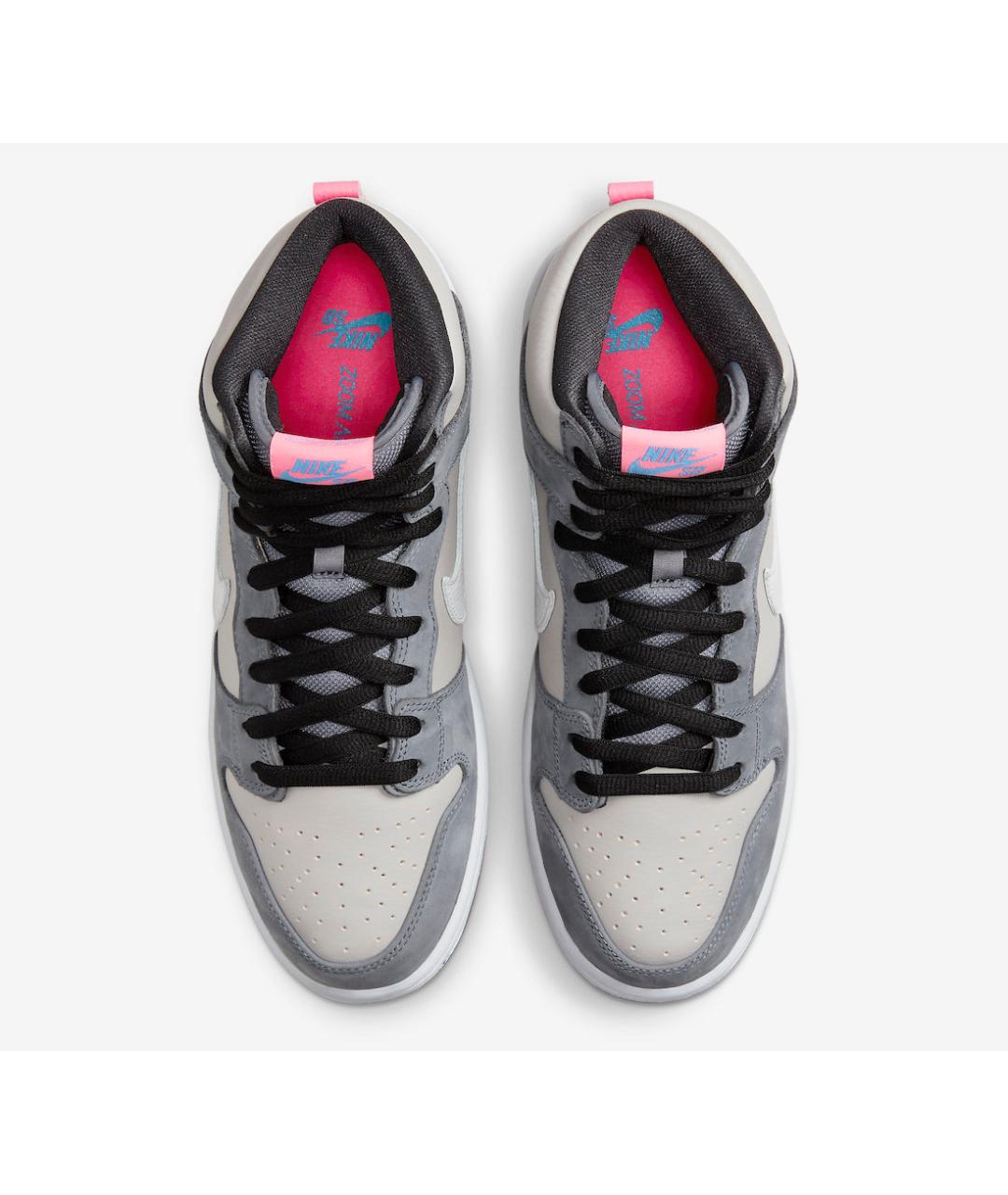 NIKE Серые нубуковые высокие кроссовки / кеды, фото 3