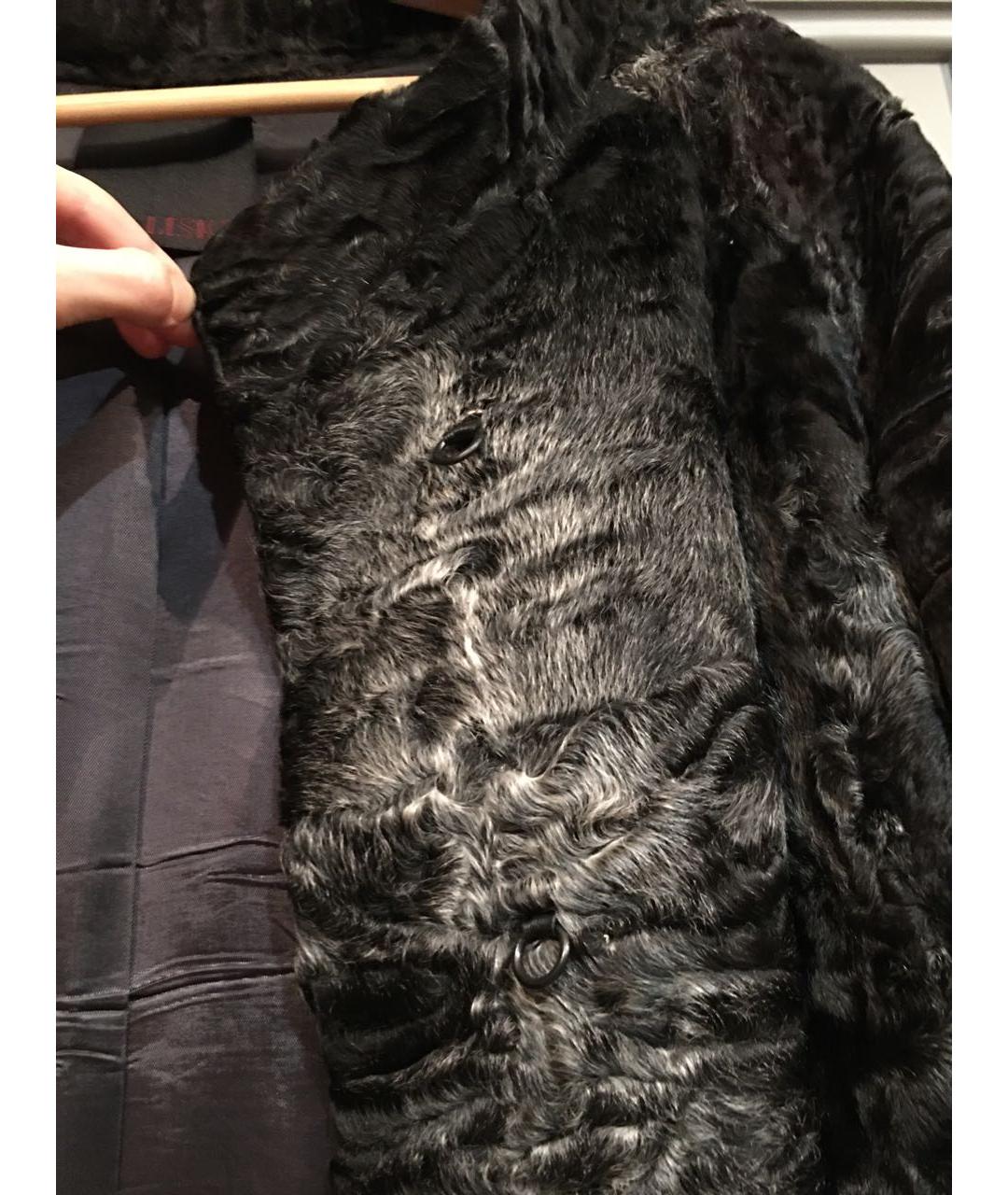 LISKA Антрацитовое меховое пальто, фото 4