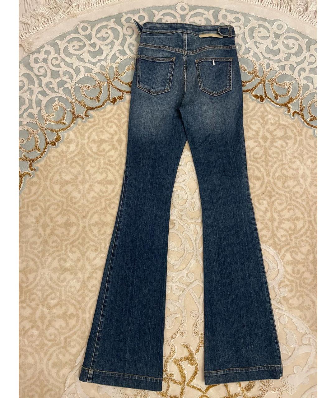 STELLA MCCARTNEY Синие хлопко-эластановые джинсы клеш, фото 2