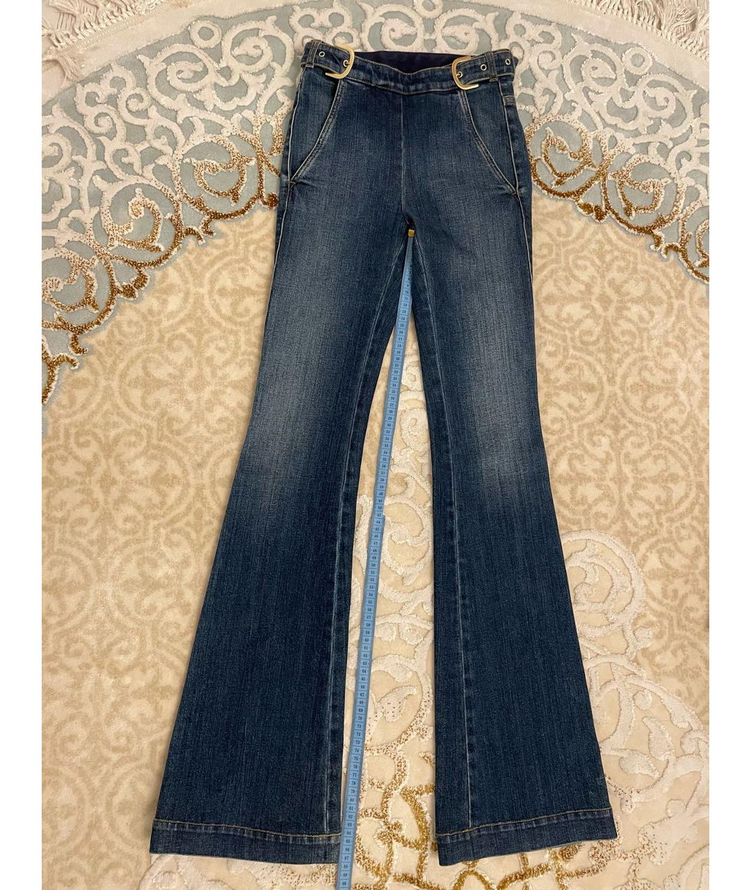 STELLA MCCARTNEY Синие хлопко-эластановые джинсы клеш, фото 6