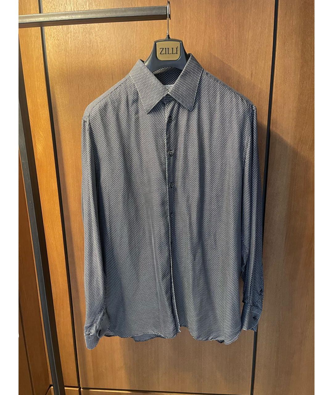 ZILLI Серая шелковая классическая рубашка, фото 8