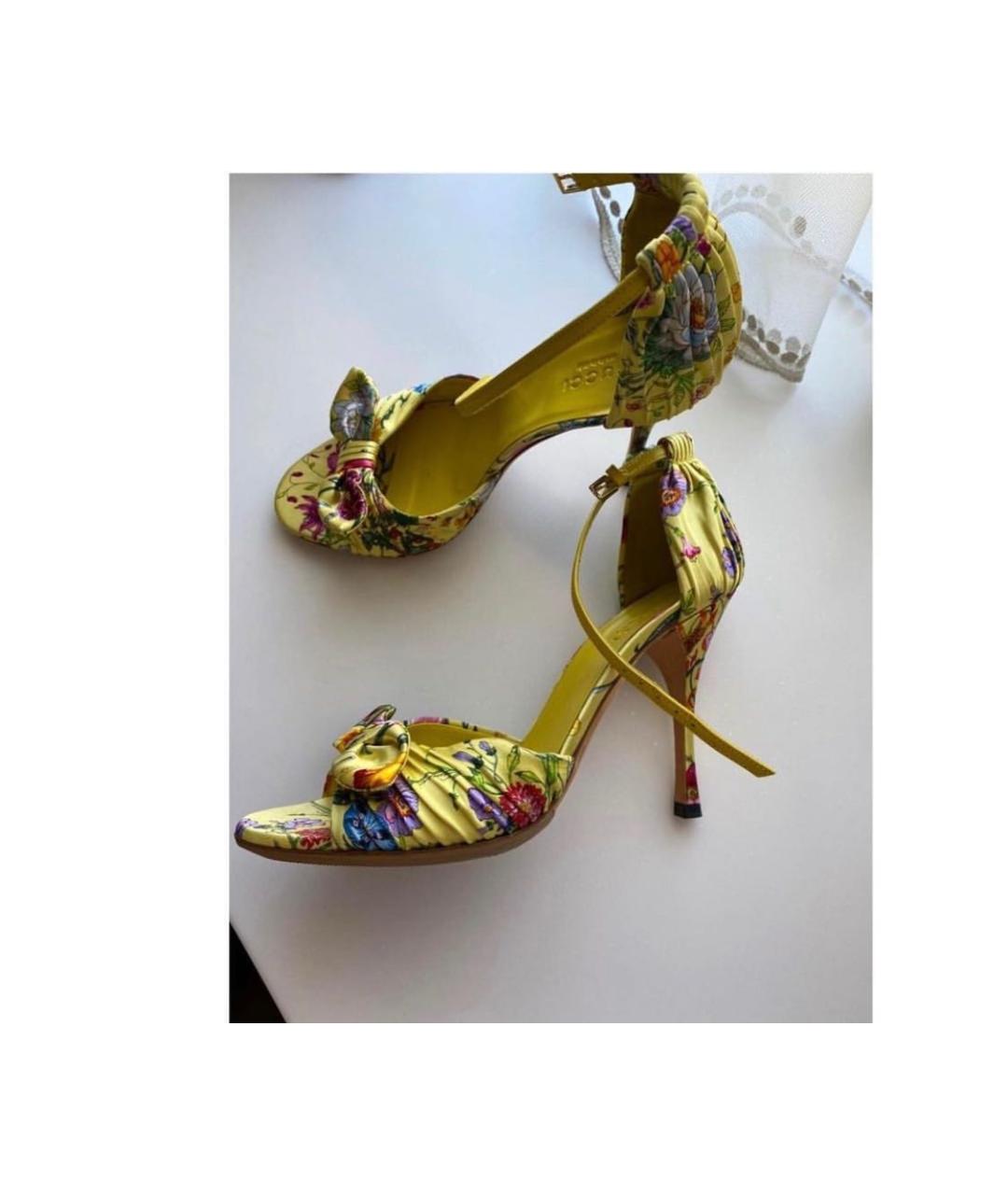 GUCCI Мульти кожаные босоножки, фото 6
