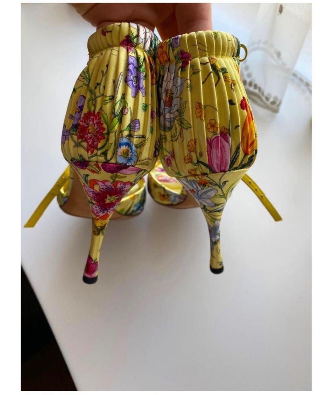 GUCCI Мульти кожаные босоножки, фото 4