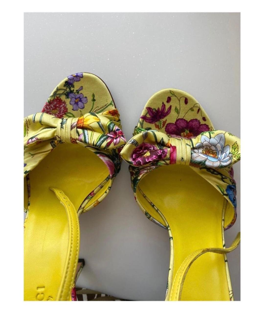 GUCCI Мульти кожаные босоножки, фото 3