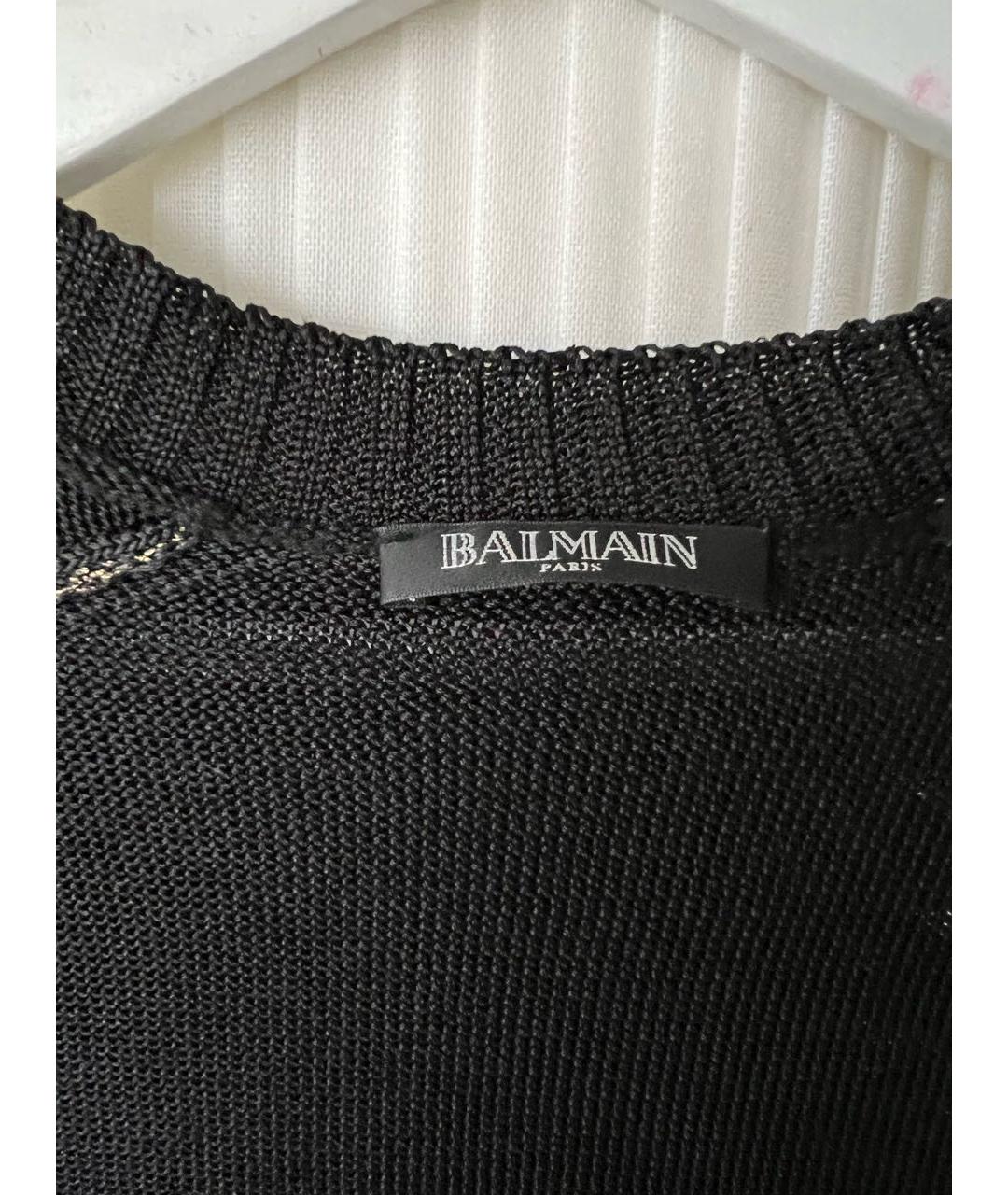BALMAIN Золотой вискозный джемпер / свитер, фото 5