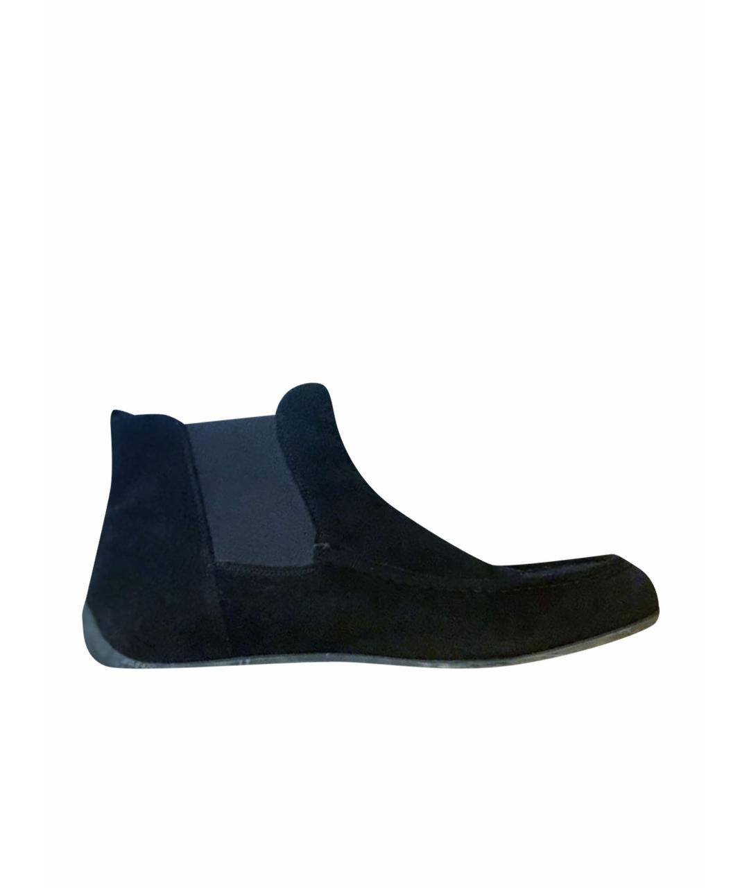 CESARE PACIOTTI Черные замшевые высокие ботинки, фото 1