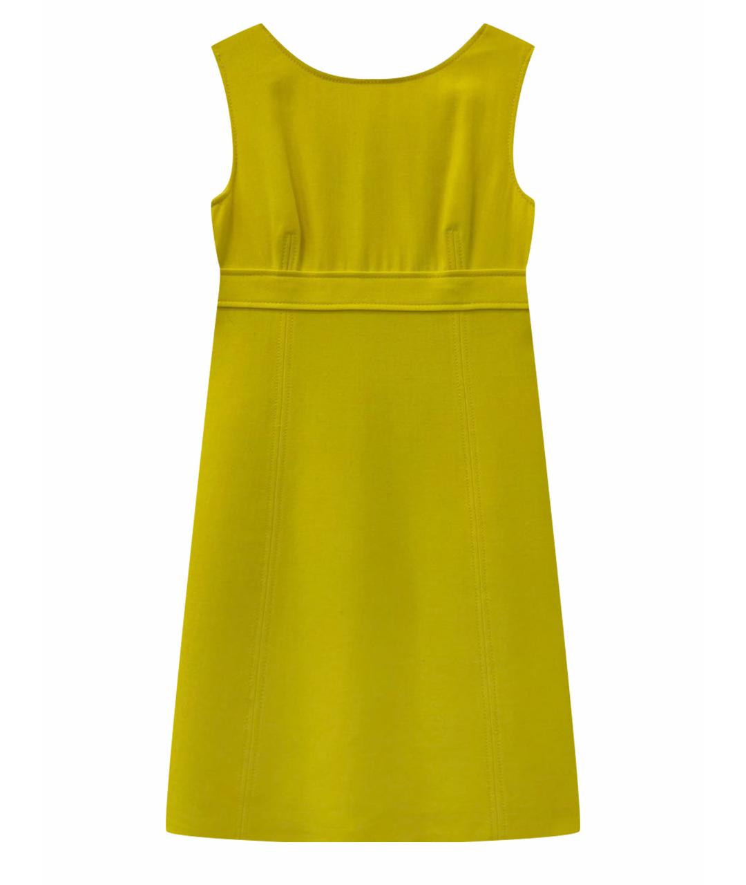 VERSACE Желтое хлопко-эластановое вечернее платье, фото 1