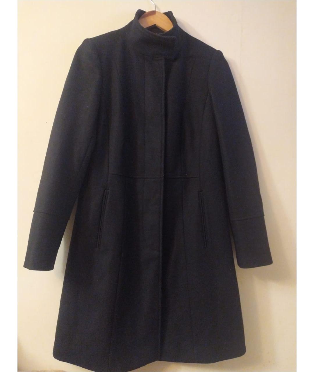123 Черное шерстяное пальто, фото 7