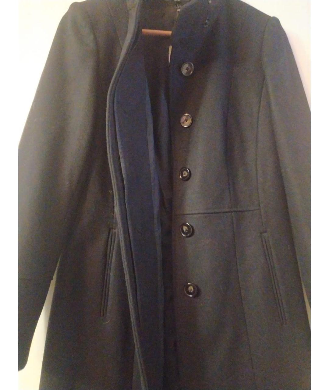 123 Черное шерстяное пальто, фото 5