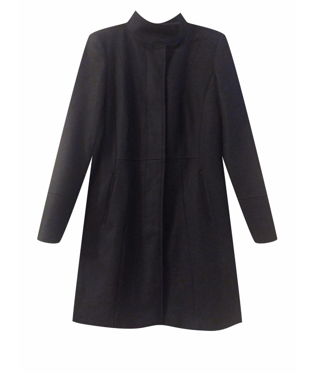 123 Черное шерстяное пальто, фото 1