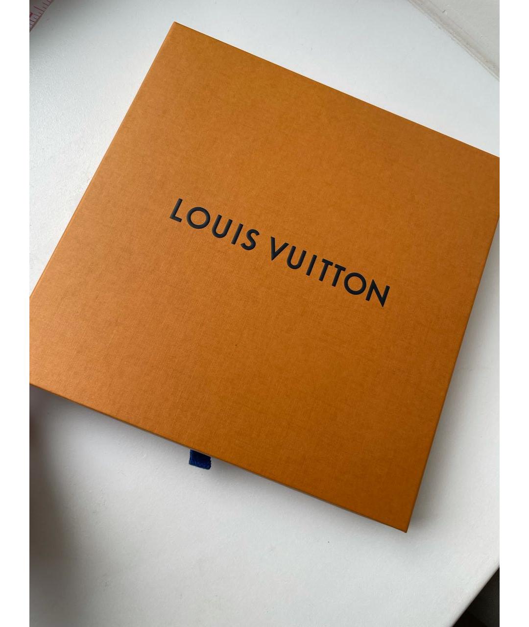 LOUIS VUITTON Синий шерстяной шарф, фото 6