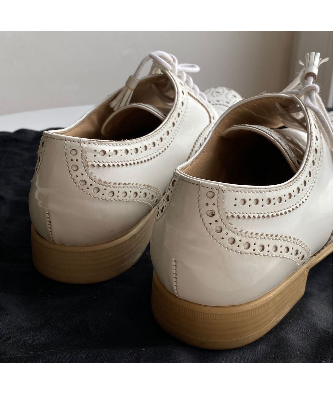 DOLCE&GABBANA Белые ботинки из лакированной кожи, фото 3