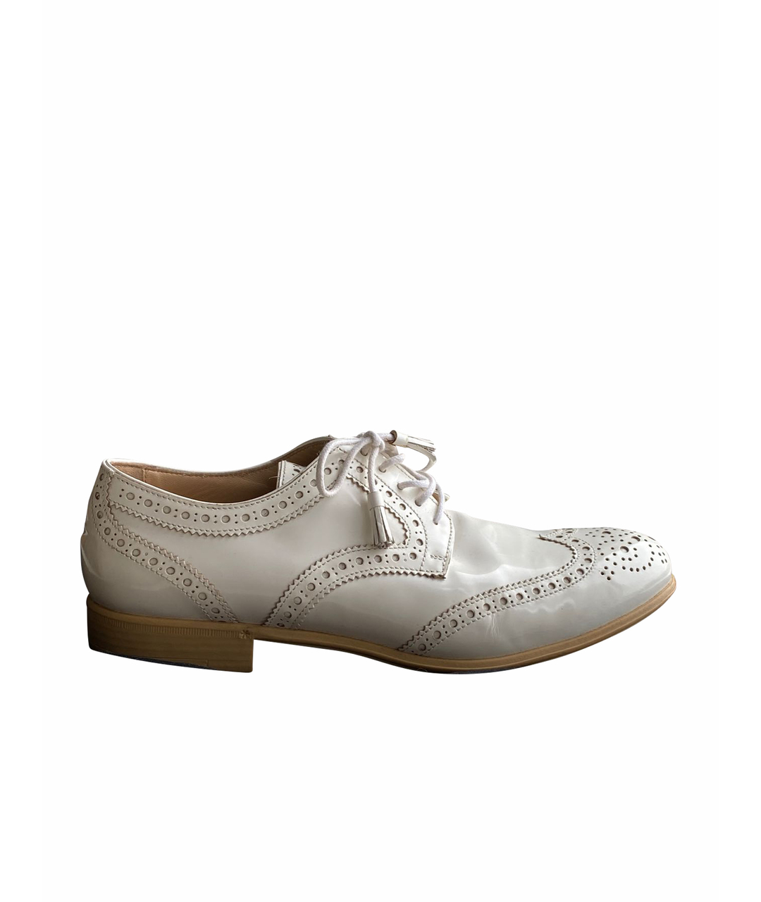 DOLCE&GABBANA Белые ботинки из лакированной кожи, фото 1