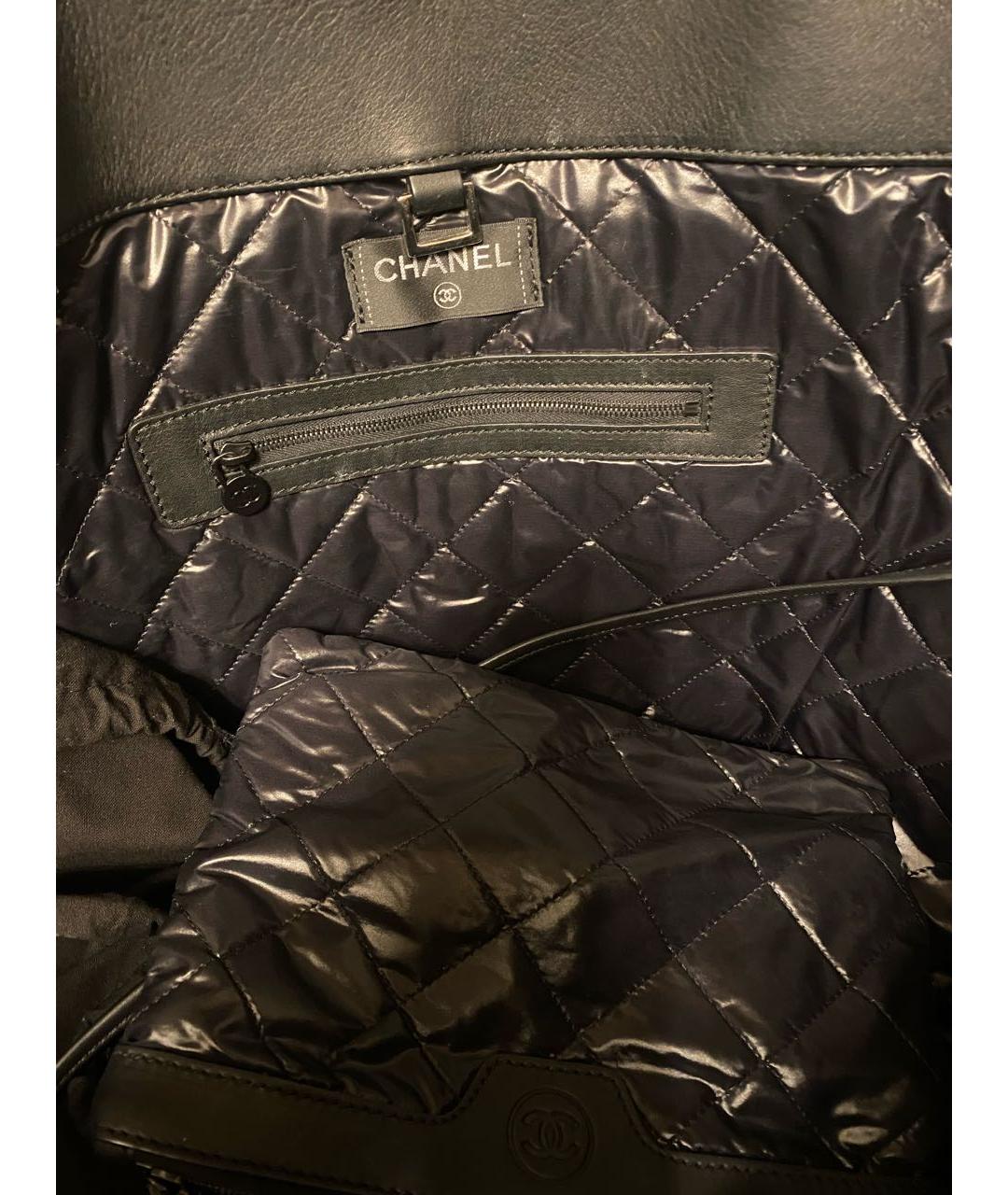 CHANEL PRE-OWNED Черная пляжная сумка, фото 7