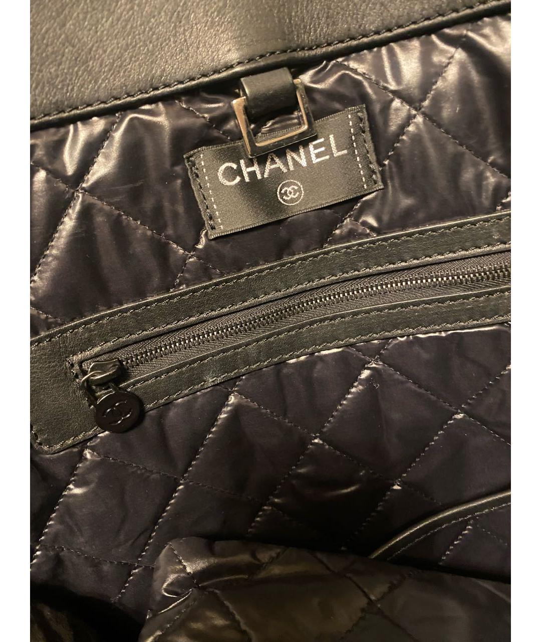 CHANEL PRE-OWNED Черная пляжная сумка, фото 2