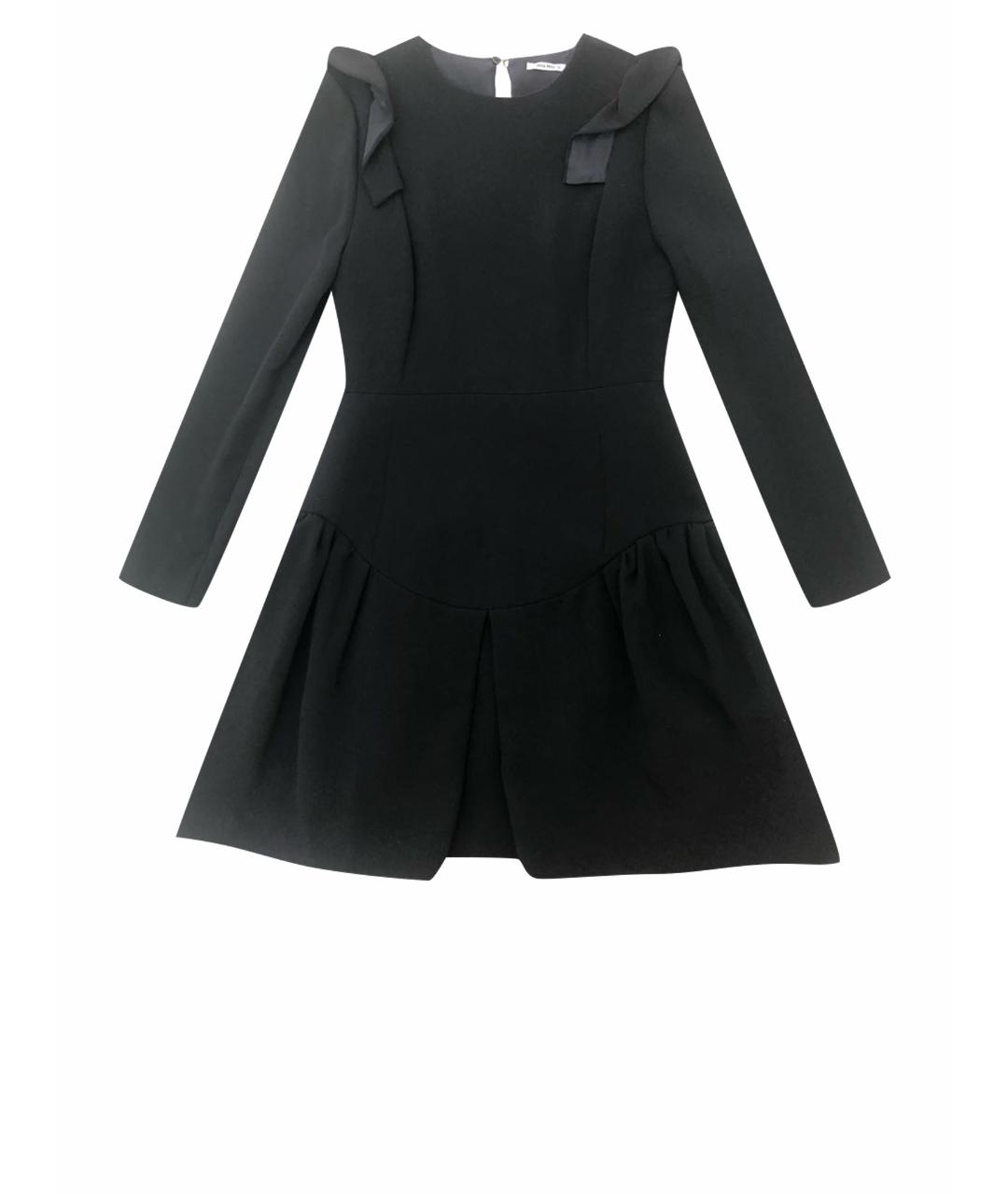MIU MIU Черное полиэстеровое коктейльное платье, фото 1