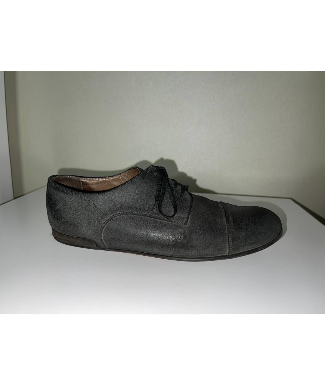 DOLCE & GABBANA VINTAGE Антрацитовые замшевые туфли, фото 5