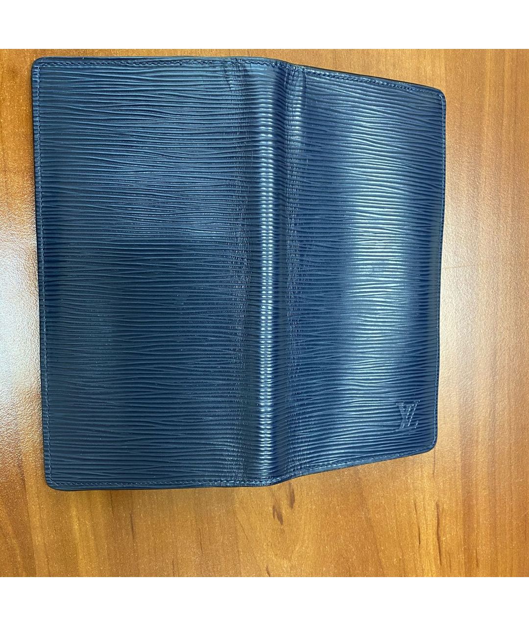 LOUIS VUITTON PRE-OWNED Темно-синий кожаный кошелек, фото 2
