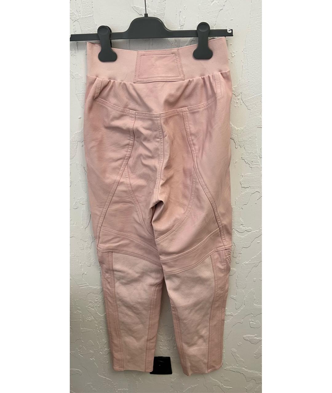 STELLA MCCARTNEY Розовые синтетические прямые брюки, фото 2