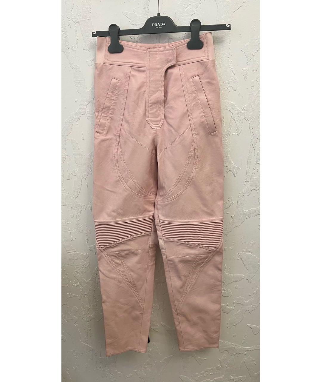 STELLA MCCARTNEY Розовые синтетические прямые брюки, фото 7
