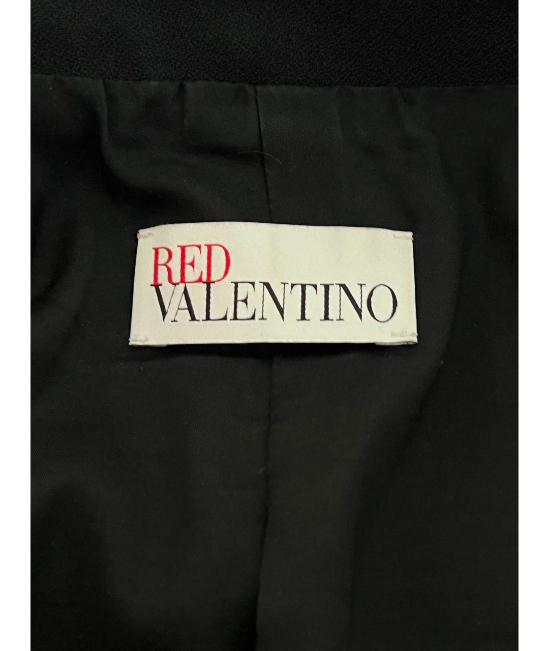 RED VALENTINO Черный полиэстеровый жакет/пиджак, фото 3