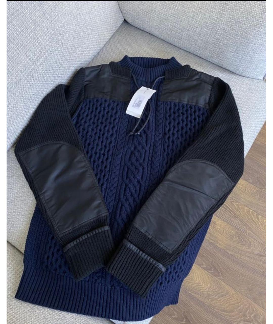 SACAI Темно-синий шерстяной джемпер / свитер, фото 8