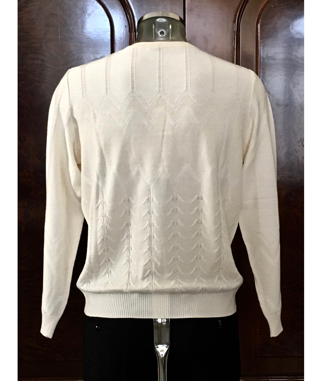 BILANCIONI Белый шерстяной джемпер / свитер, фото 2