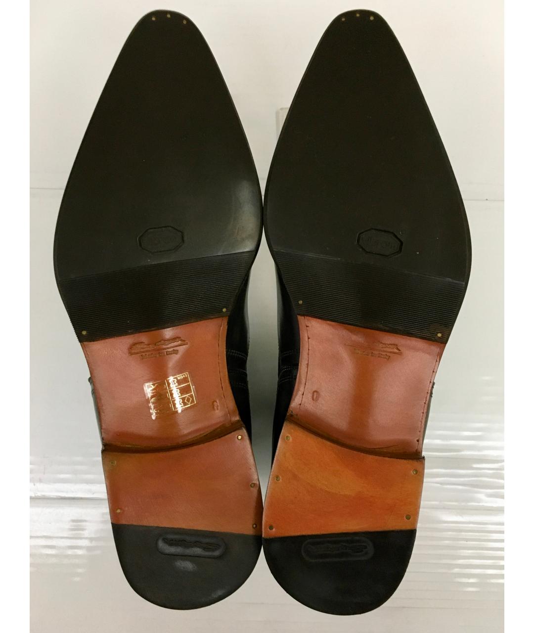 SANTONI Черные кожаные высокие ботинки, фото 5