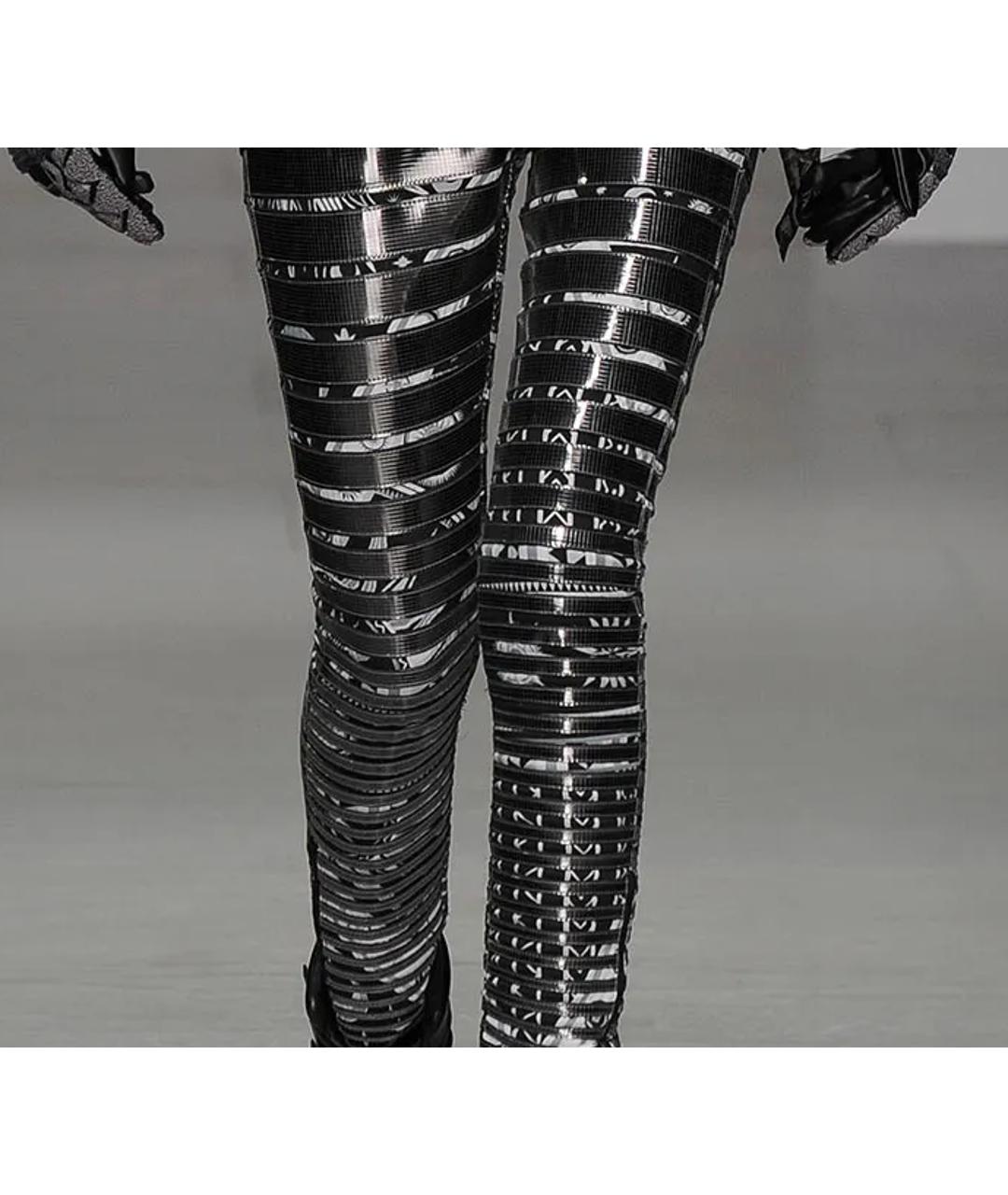 KTZ Серебряные хлопко-эластановые брюки узкие, фото 3