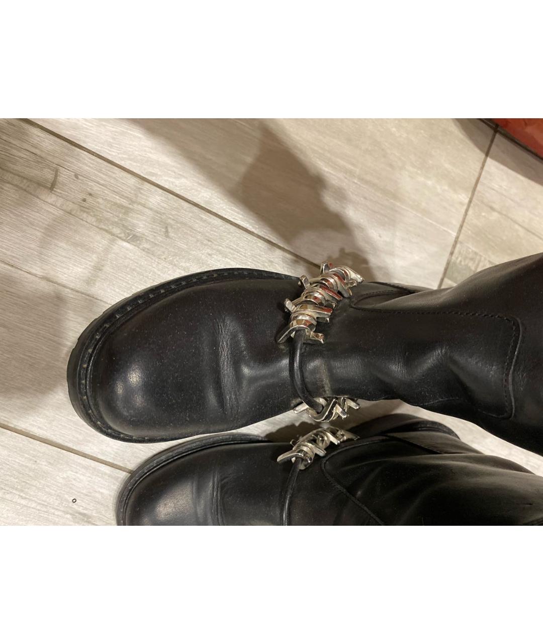 DSQUARED2 Черные кожаные ботинки, фото 5