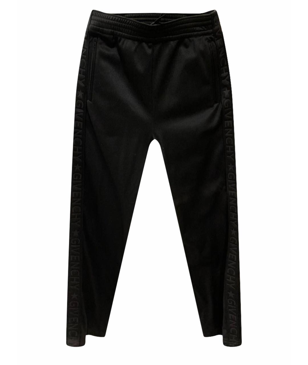 GIVENCHY Черные полиэстеровые брюки широкие, фото 1