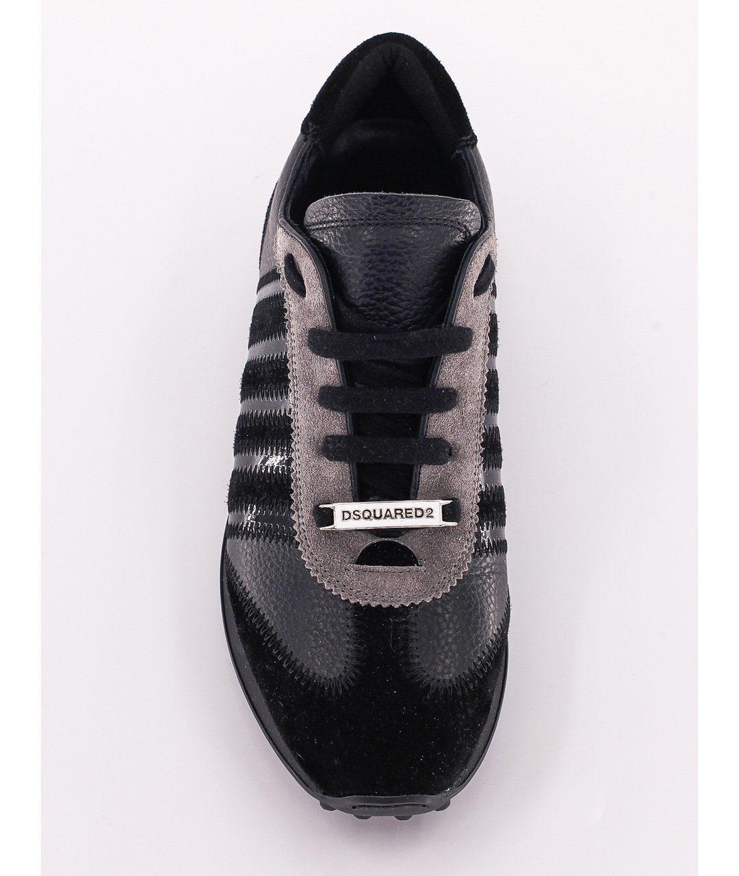 DSQUARED2 Черные замшевые высокие кроссовки / кеды, фото 4