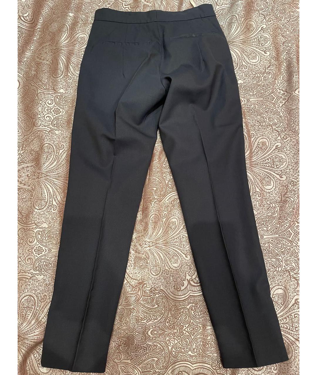 MARNI Темно-синие шерстяные брюки узкие, фото 2