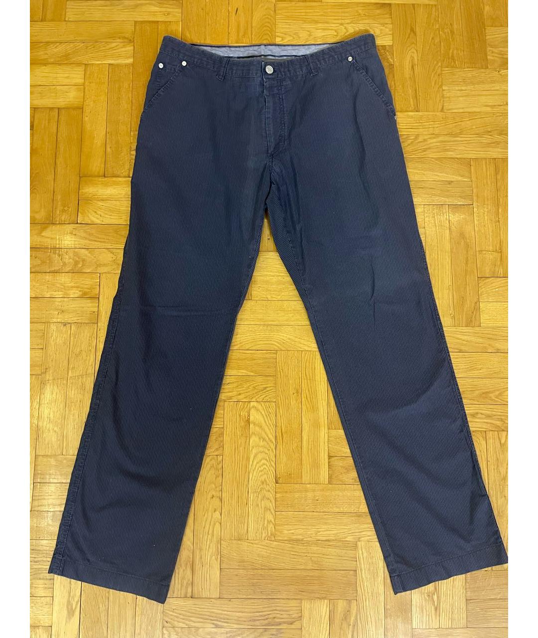 BRIONI Синие хлопковые повседневные брюки, фото 5