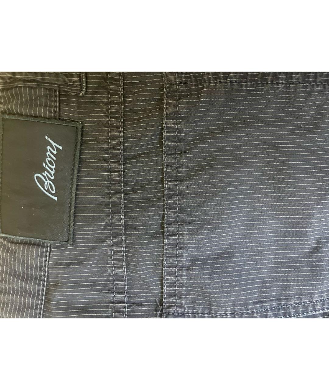 BRIONI Синие хлопковые повседневные брюки, фото 4