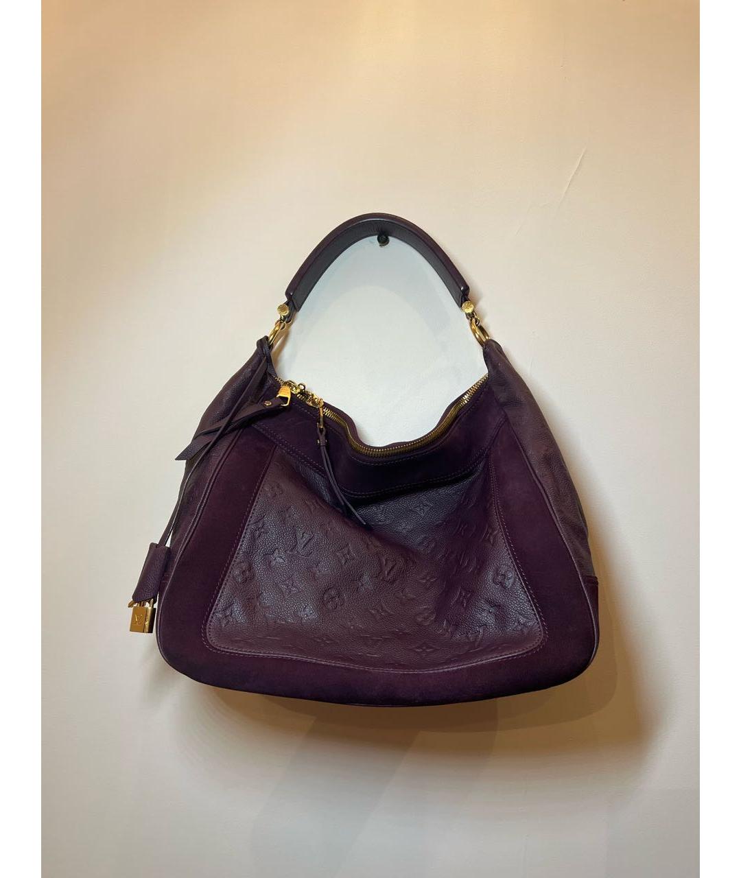 LOUIS VUITTON PRE-OWNED Фиолетовая кожаная сумка тоут, фото 6