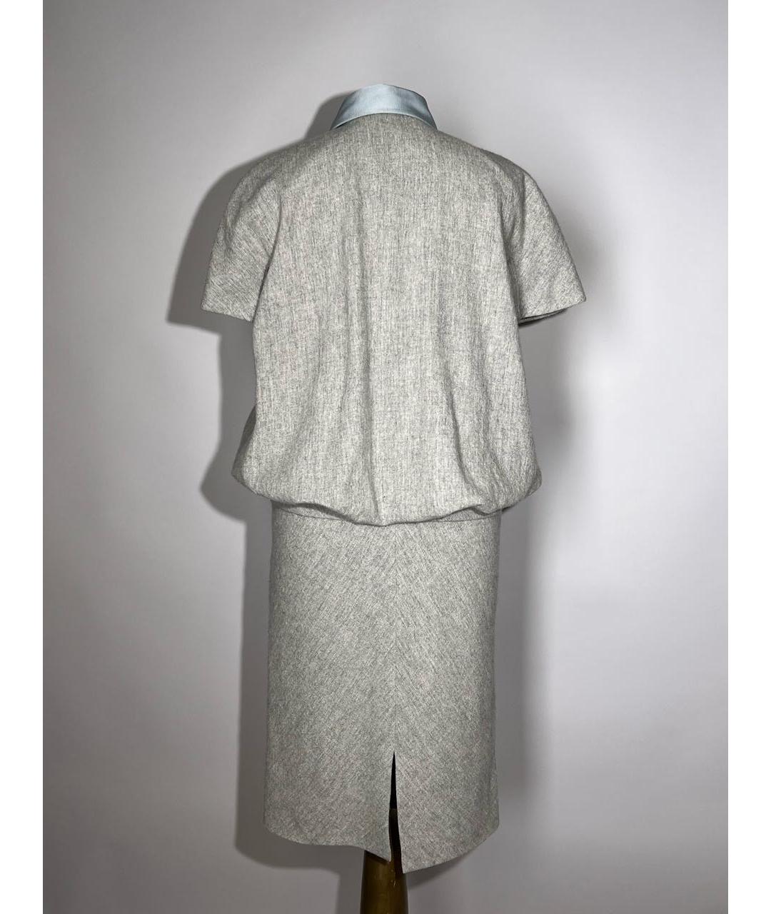 MARC JACOBS Серое шерстяное повседневное платье, фото 2