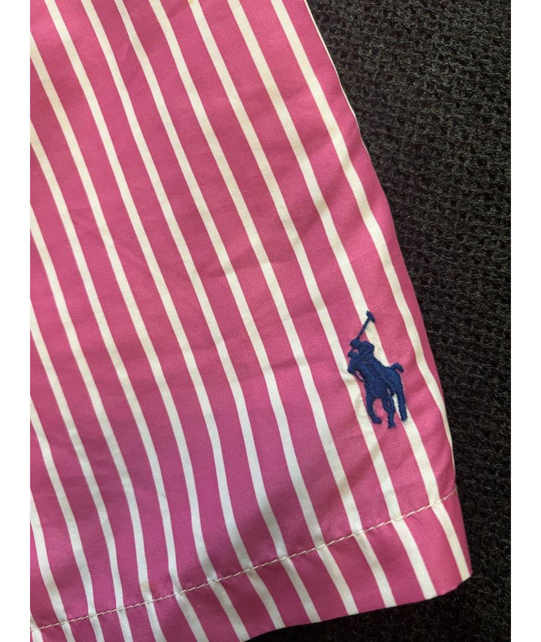 POLO RALPH LAUREN Розовые полиэстеровые шорты, фото 4