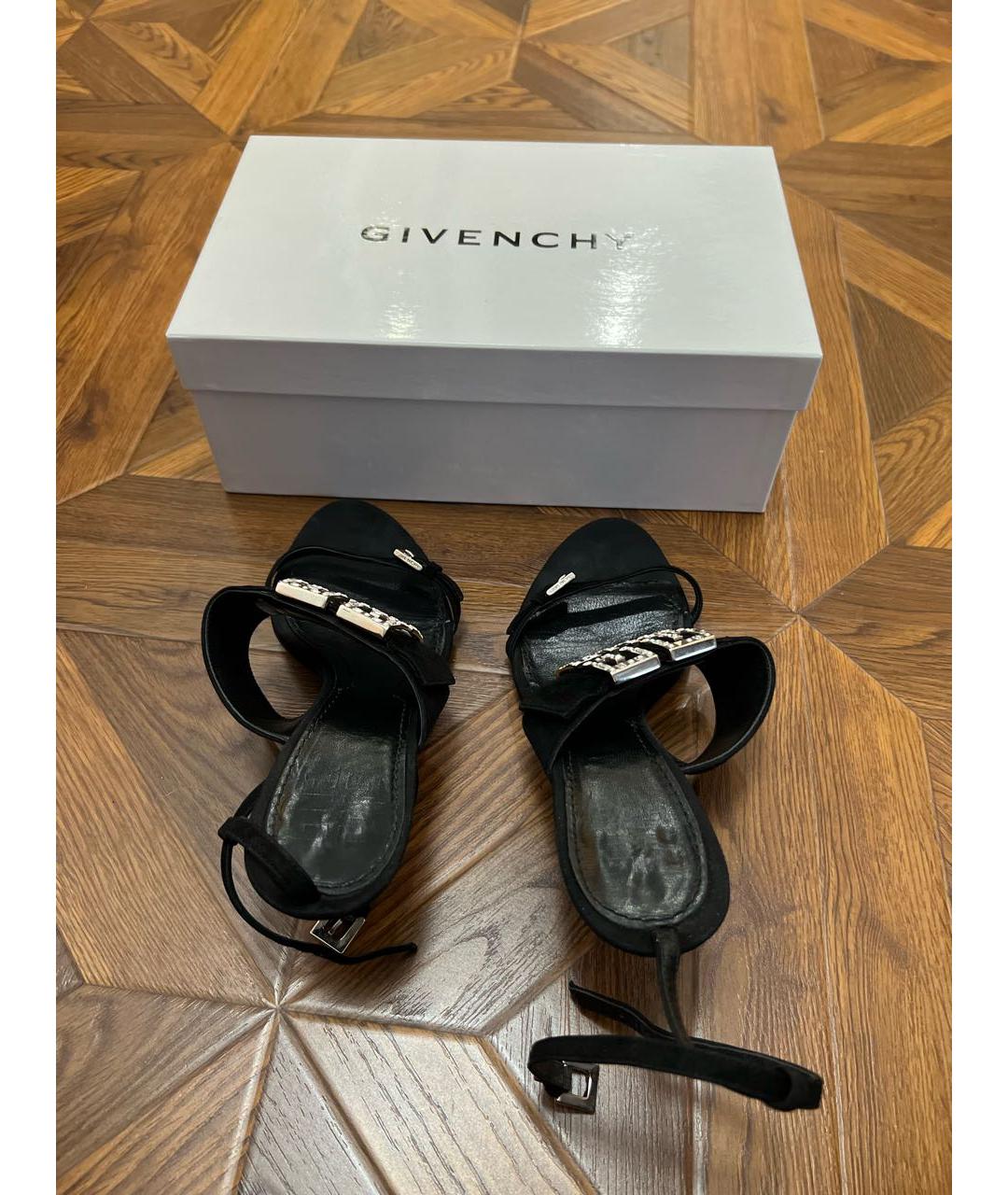 GIVENCHY Черные замшевые босоножки, фото 3