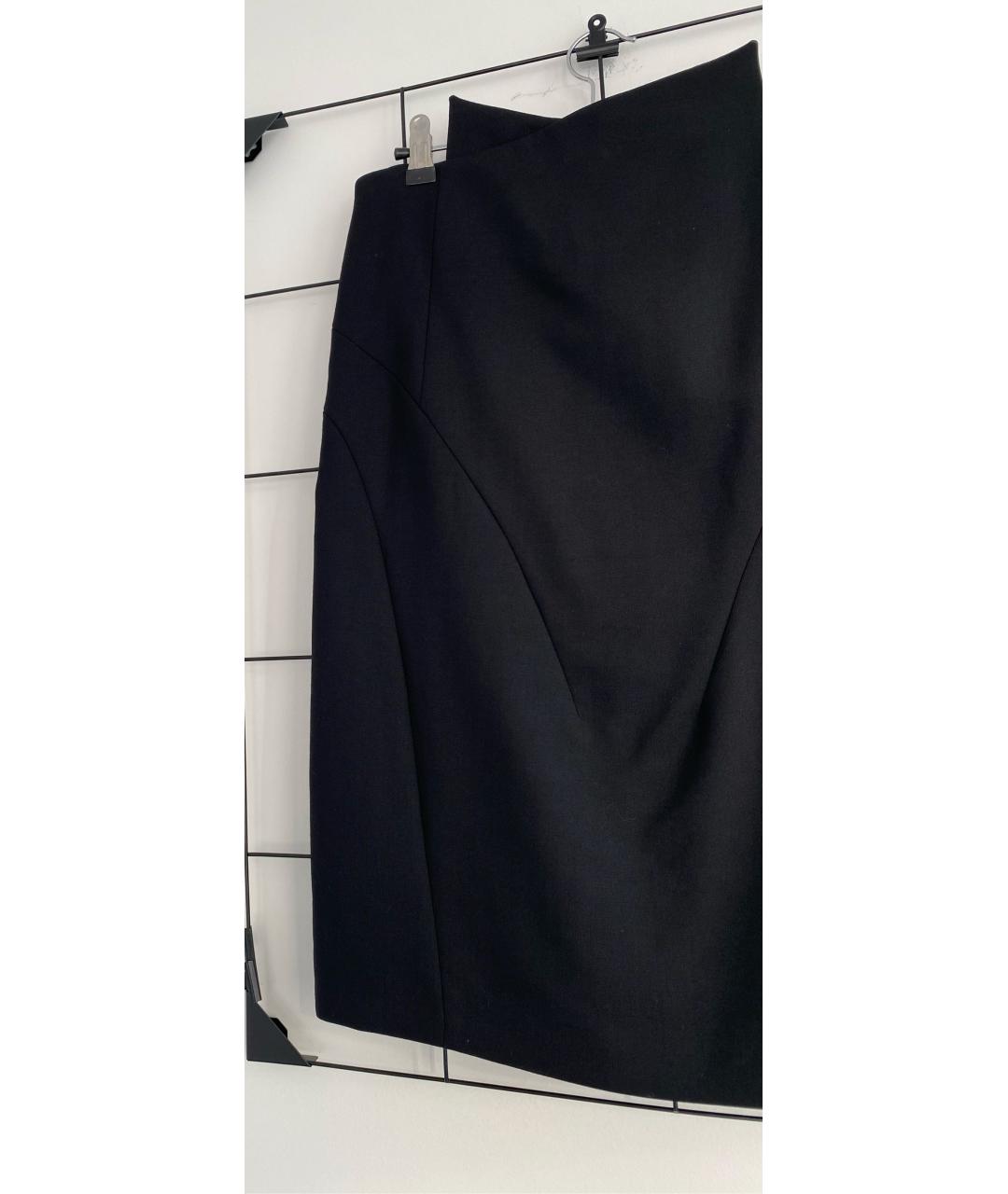 ANTONIO BERARDI Черная шерстяная юбка миди, фото 2