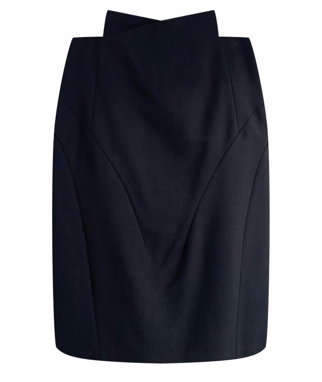 ANTONIO BERARDI Черная шерстяная юбка миди, фото 1